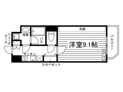 ZERMATT(1K/5階)の間取り写真