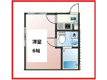 ゼスト西新井本町(ワンルーム/3階)の間取り写真