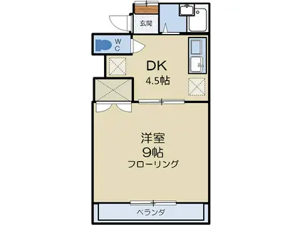 ANNEX97(1K/1階)の間取り写真