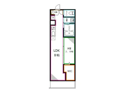 ハーモニーレジデンス東京武蔵関ウエスト SIDE(1LDK/10階)の間取り写真