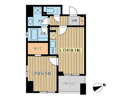シティスパイア芝公園(1LDK/4階)の間取り写真