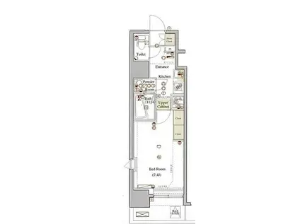 ヴォーガコルテ板橋本町アジールコート(1K/11階)の間取り写真