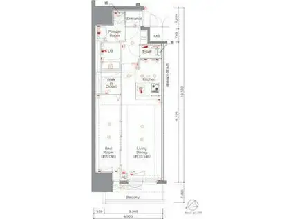 MAXIV名古屋上前津(1LDK/10階)の間取り写真