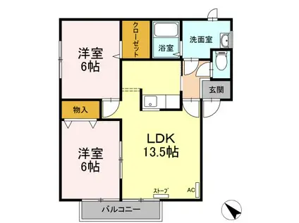 グランメールキヨミ(1LDK/1階)の間取り写真