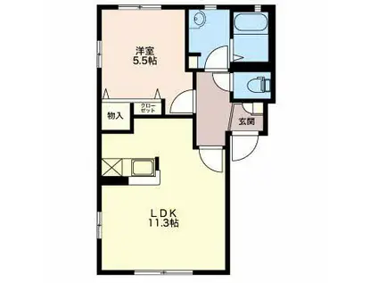 アンドラーシ(1LDK/2階)の間取り写真