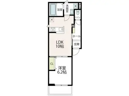 CIELO YOKOHAMA(1LDK/1階)の間取り写真