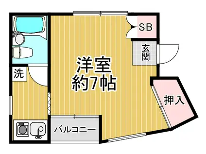 レジデンス武庫之荘(1K/4階)の間取り写真