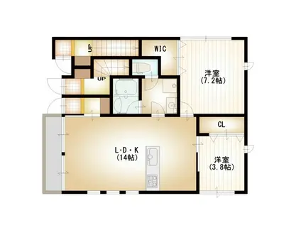 MASHERKA(2LDK/1階)の間取り写真