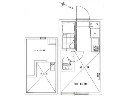 AZESTRENT池袋II202(ワンルーム/2階)の間取り写真
