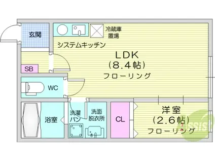 GRAND MAISON K(1LDK/1階)の間取り写真