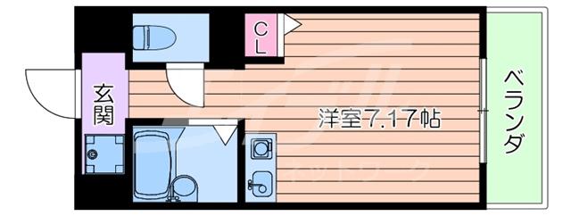ART21(ワンルーム/3階)の間取り写真