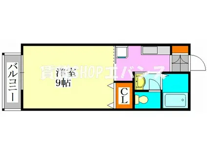 エクシードM(1K/1階)の間取り写真