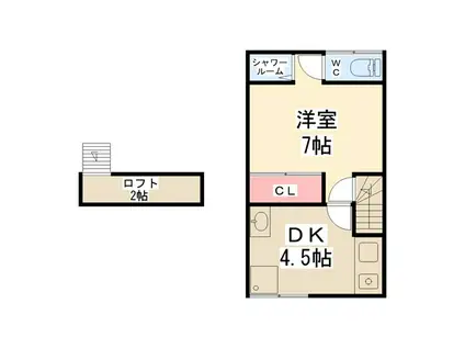 TAKIYAMA APARTMENT(ワンルーム/2階)の間取り写真