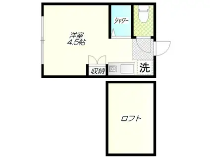 アーバンプレイス笹塚II(ワンルーム/2階)の間取り写真