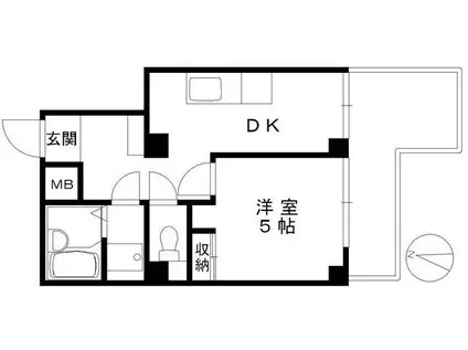 ロイヤルコート学芸大(1DK/3階)の間取り写真