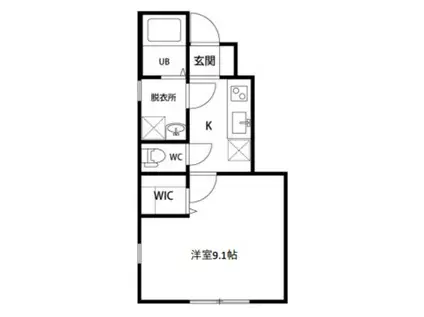 OTATETTO(1K/1階)の間取り写真