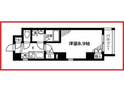 メゾン アサクサG2(1K/4階)の間取り写真