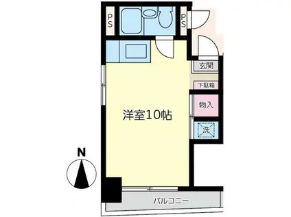 国土池袋ビル(ワンルーム/4階)の間取り写真