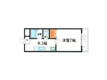 GREAT新大阪(1K/4階)の間取り写真