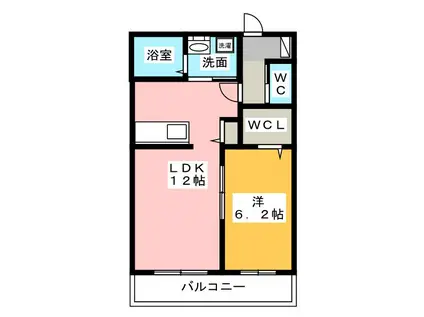 パークメゾン神田 A(1LDK/1階)の間取り写真