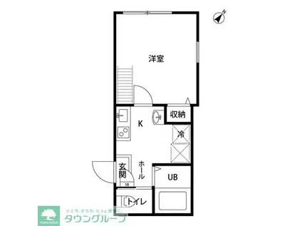 シーバ六浦(1K/2階)の間取り写真