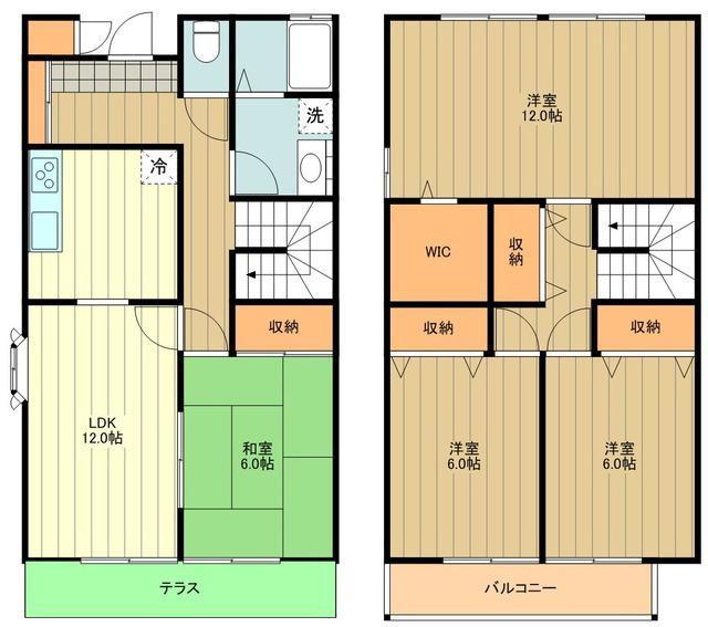 ロイヤルガーデン壱七番館(4LDK/1階)の間取り写真
