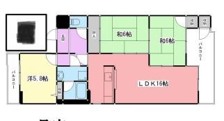 MISTRAL城西II(3LDK/3階)の間取り写真