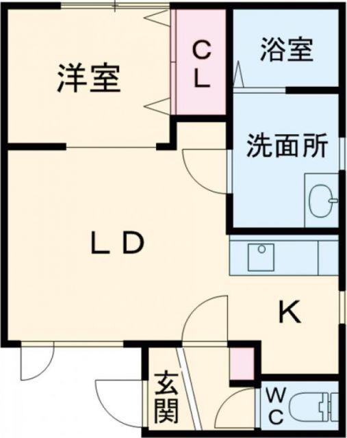 NEO STRADA I(1LDK/1階)の間取り写真