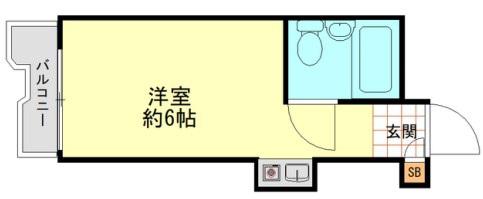 トップ板橋(ワンルーム/2階)の間取り写真