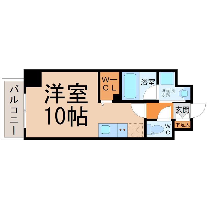 アビタシオン内山(ワンルーム/5階)の間取り写真