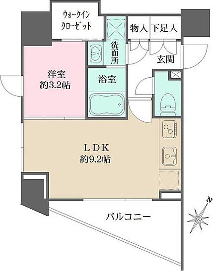 ミュプレ表参道(1LDK/11階)の間取り写真