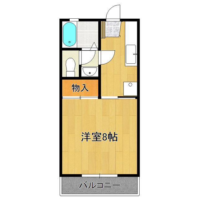 サンハイツみやび3(1K/1階)の間取り写真