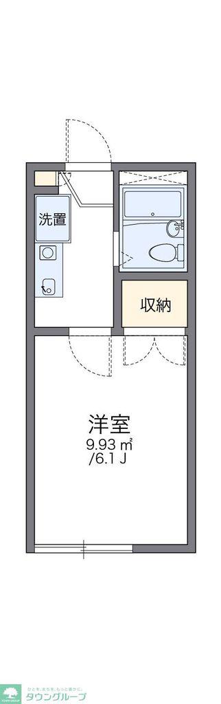 レオパレスフラワーアイランド(1K/1階)の間取り写真