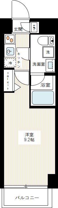 MAXIV赤羽西AZ(1K/2階)の間取り写真