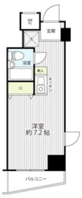 エスコート麻布十番(ワンルーム/11階)の間取り写真