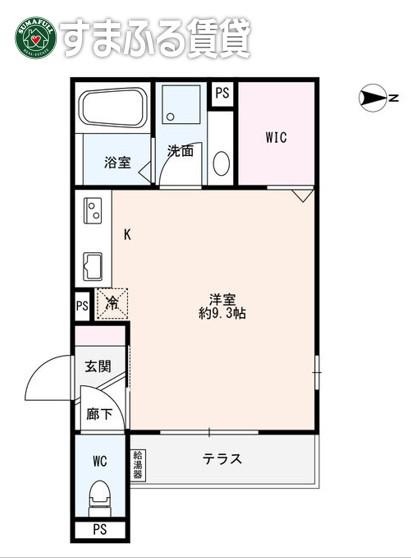 ONES (ワンルーム/1階)の間取り写真