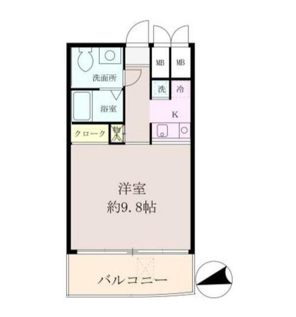 瑞穂平井マンション(1K/7階)の間取り写真