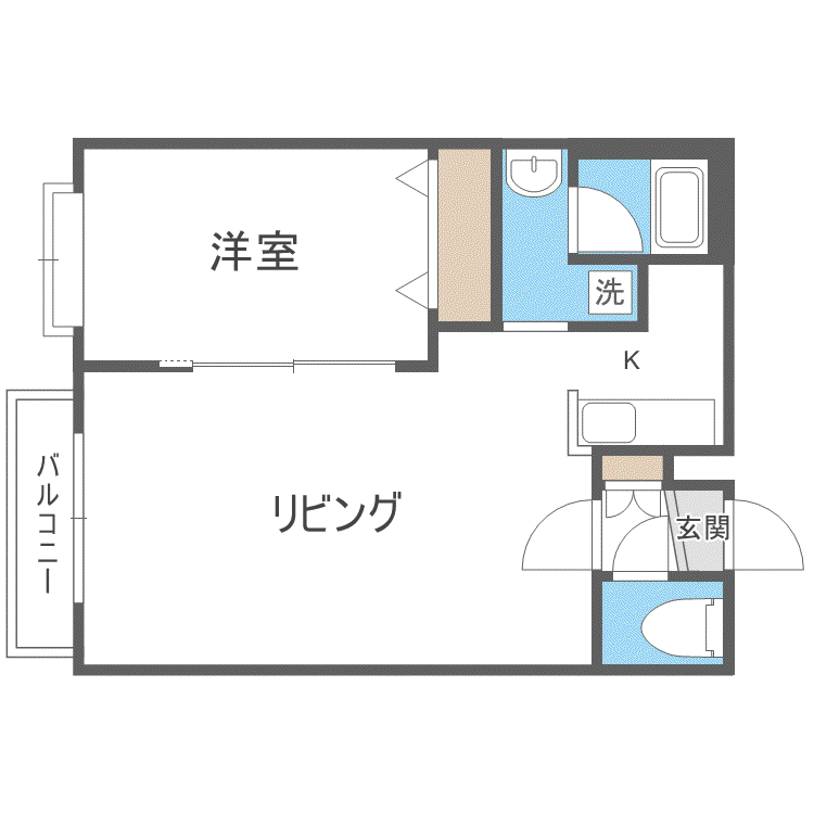 ノヴァ二十四軒(1LDK/3階)の間取り写真