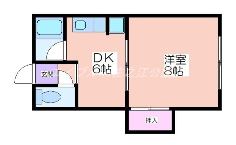 プレスト東加賀屋(1DK/4階)の間取り写真