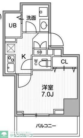テラス森下(1K/12階)の間取り写真