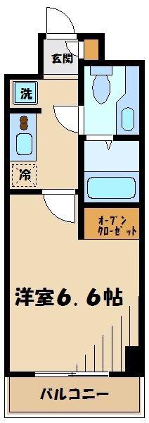 LINX LEGAMI(1K/2階)の間取り写真