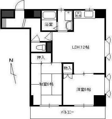 リヴィエール993(2LDK/3階)の間取り写真
