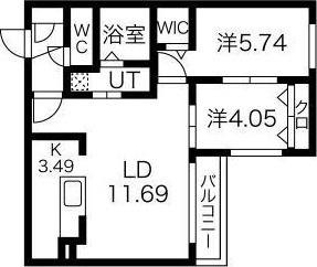 シティプラザW24(2LDK/4階)の間取り写真