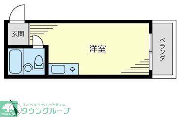 フローラ岸谷(ワンルーム/1階)の間取り写真