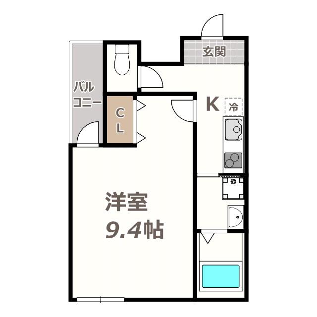 フジパレス今川駅東I番館(1K/1階)の間取り写真