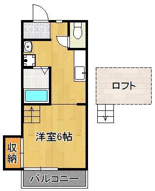 AC浅川(1K/1階)の間取り写真