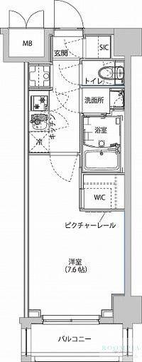 ハーモニーレジデンス東京イーストサイド(1K/4階)の間取り写真