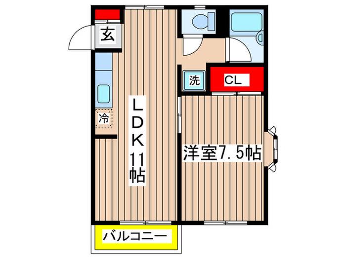 アーバンシティー壱番館(1LDK/2階)の間取り写真