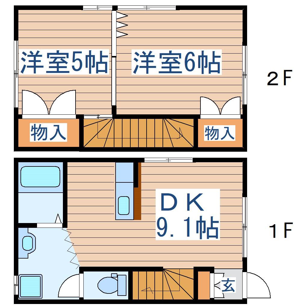 PEAR・HOUSE(2LDK/1階)の間取り写真