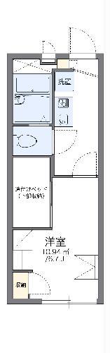 レオパレスKOYAMATH(1K/2階)の間取り写真